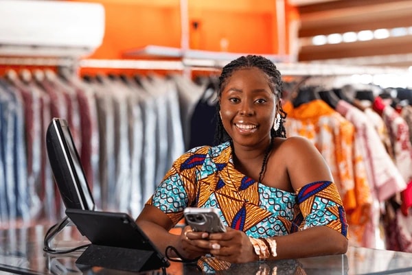 Happy entrepreneur